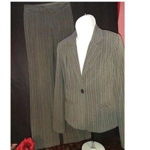 A. Byer Gray Pinstripe Blazer & Suit Jacket